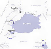 Karte Bohol Camiguin