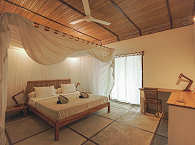 Schlafzimmer in der Gartenvilla 
