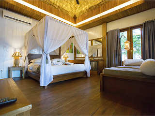 In einem der Bungalows mit Doppelbett 