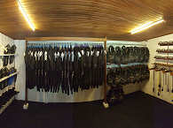 Equipmentraum der Tauchbasis 