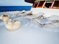 Sonnendeck der Eco Blue – Malediven Safariboot 