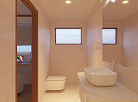 Badezimmer einer Oberdeck-Kabine · EcoPro-Liveaboard Seascape 