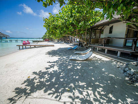 Bungalows direkt am weißen Sandstrand 