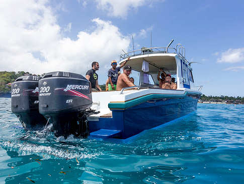Tauchboot des Resorts 