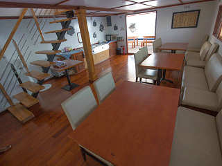Restaurant auf dem Hauptdeck 