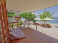 Terrasse eines Deluxe Bungalows 