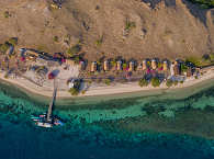 Komodo Resort auf Sebayur aus der Vogelperspektive 