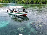 Tauchboot der Kusu Island Divers 