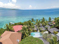 Blick über das Magic Island Dive Resort Cebu 