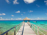 Blick auf die Lagune von Rangiroa – Maitai Hotel