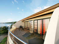 Terrasse des Lagoon Apartements 