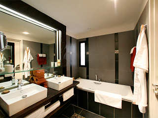 Badezimmer eines Studios für 2 Personen 