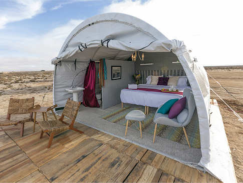 Grauwal-Camp auf der Baja California 