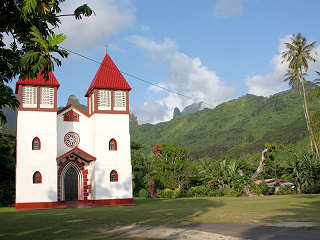 Haapiti Kirche auf Moorea · Tauchreisen Französisch-Polynesien 