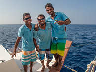 Crew der MY Sheena Malediven 