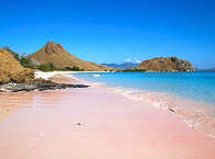 Pink Beach auf Padar im Nationalpark Komodo 