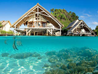 Bungalows im Wasser – Misool Eco Resort, Raja Ampat  