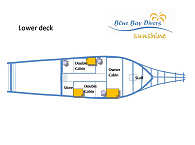 Deckplan KLM Sunshine – Unterdeck 
