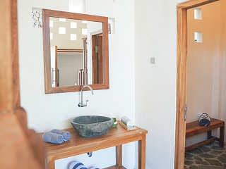 Umkleidebereich des Dive Centers 