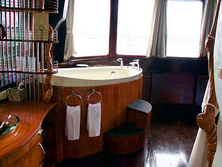 Badezimmer mit Whirlpool in der Master-Suite 