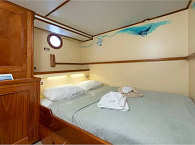 Doppelbett-Kabine der Sea Hunter · Tauchkreuzfahrt Cocos 