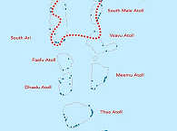 Route Zentrale Atolle · Malediven Tauchsafaris 