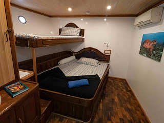 Doppelkabine mit Extrabett im Unterdeck – Mariana Safariboot Malediven 